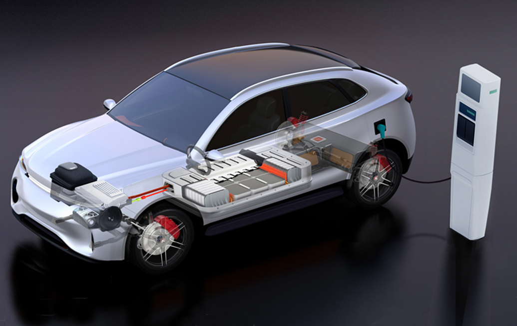 EV Passenger Car Isometric View