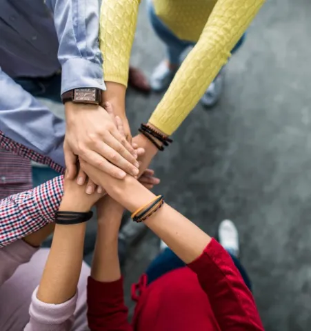 career human resources holding hands mersen