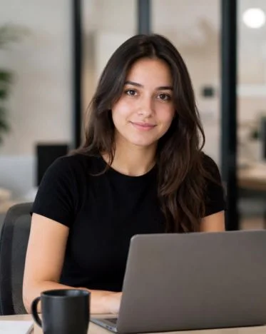 young women working with a computer